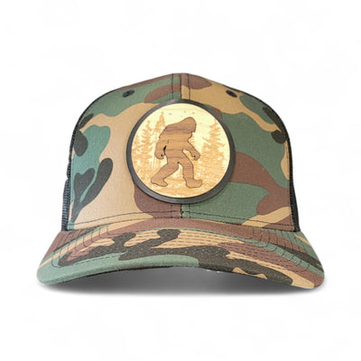 The Hide Seek Champion – Bigfoot Wooden Patch Hat - 4 Arrows Creations