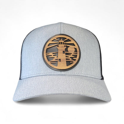 🌊🗺️ The Jupiter Lighthouse – Wooden Patch Hat - 4 Arrows Creations