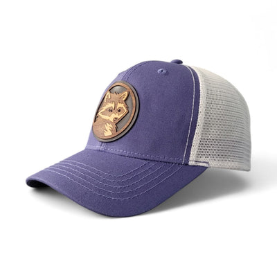 Trash Panda – Women’s Ponytail Hat – Racoon Wooden Patch Hat - 4 Arrows Creations