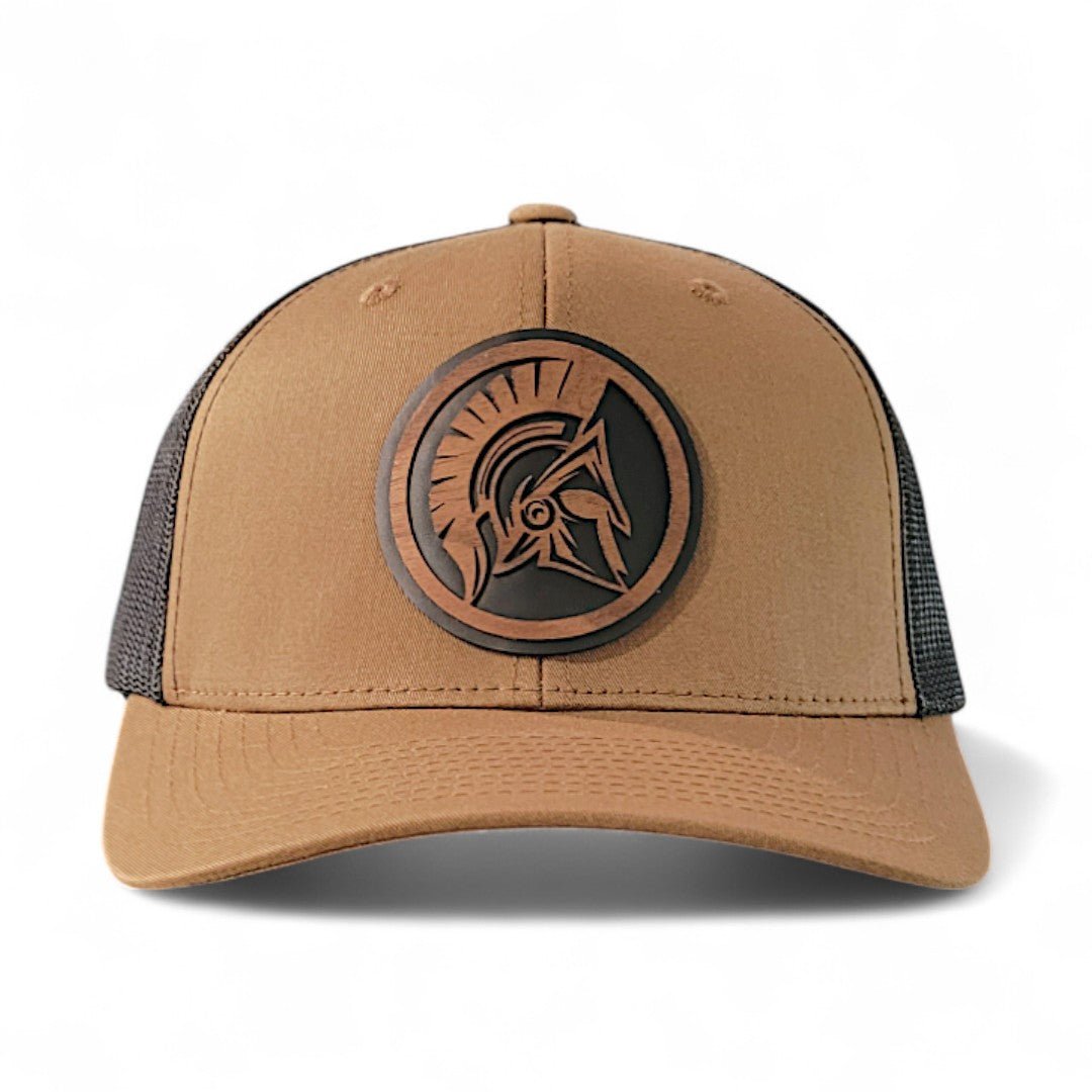 Warrior's Code – Spartan Helmet Wooden Patch Hat - 4 Arrows Creations