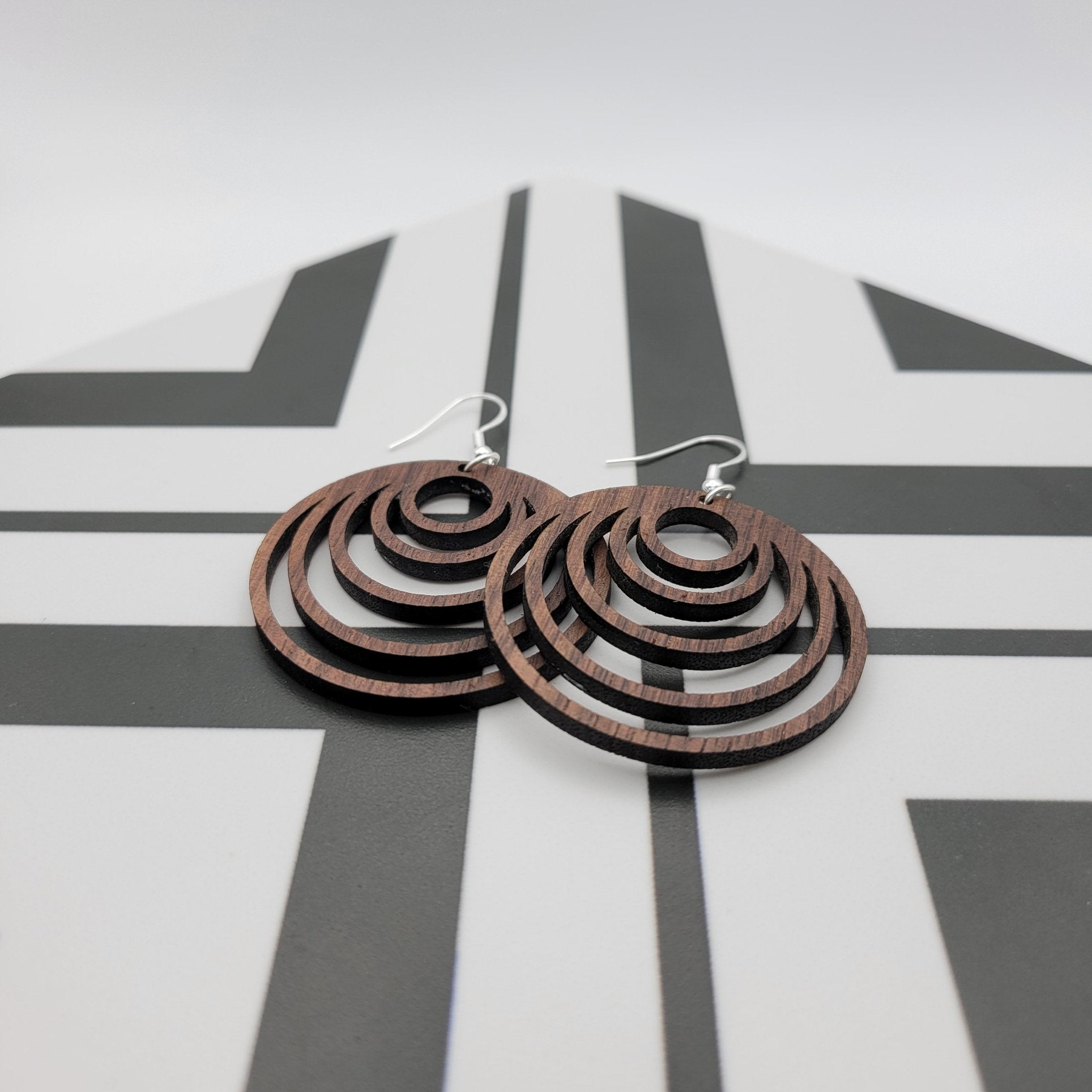 Athena Wood Earrings - 4 Arrows Creations