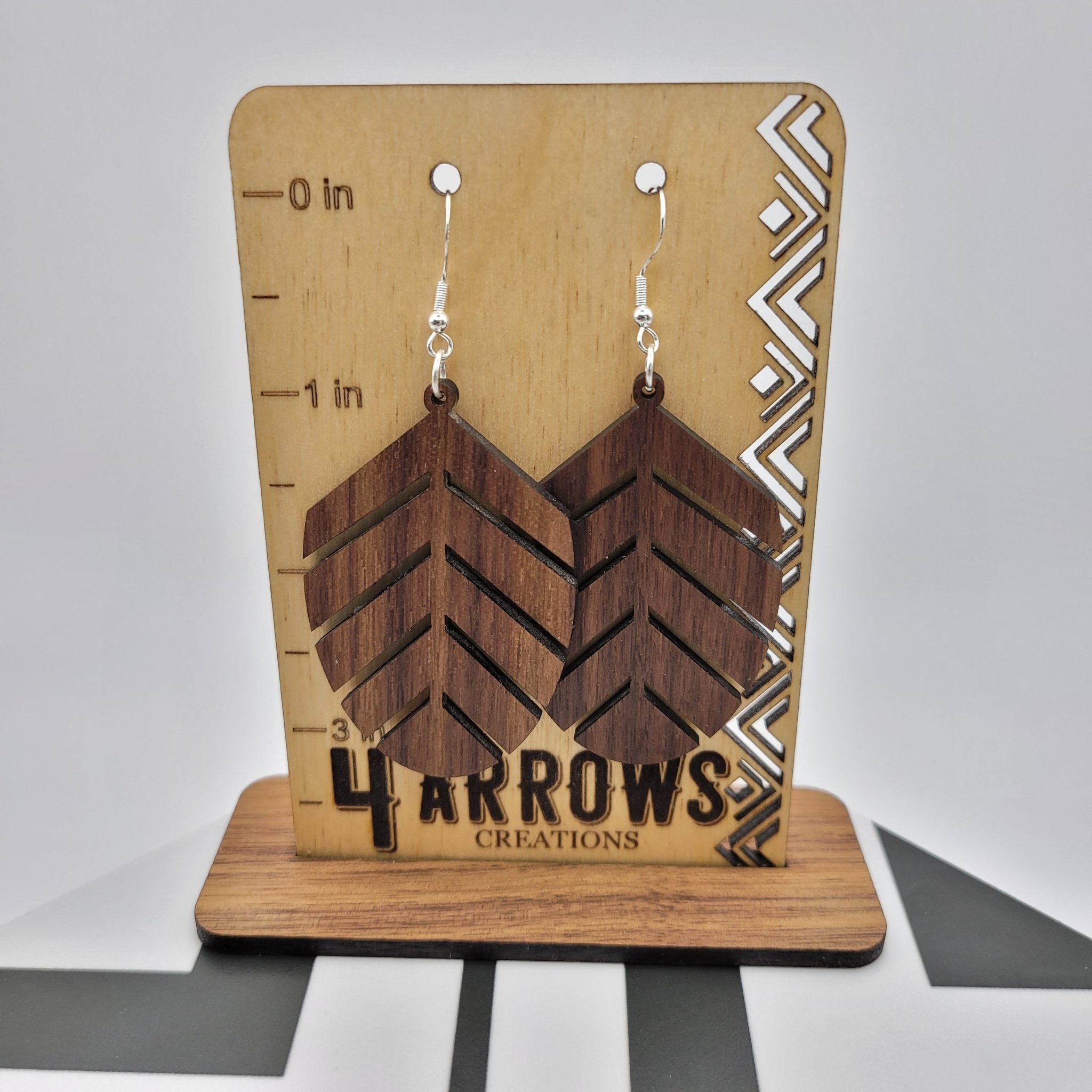 Aura Wood Earrings - 4 Arrows Creations