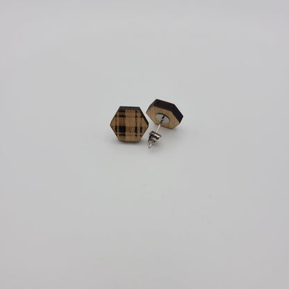 Buffalo Plaid Stud Earrings - 4 Arrows Creations