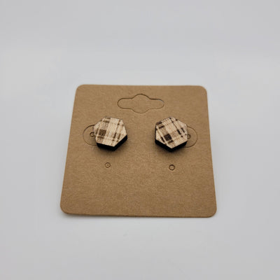 Buffalo Plaid Stud Earrings - 4 Arrows Creations