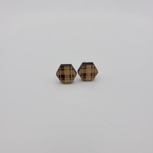 Buffalo Plaid Stud Earrings - 4 Arrows Creations
