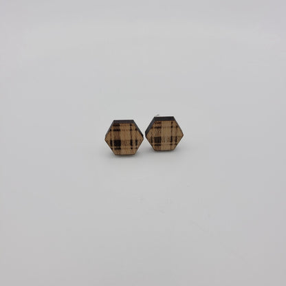 Buffalo Plaid Stud Earrings - 4 Arrows Creations