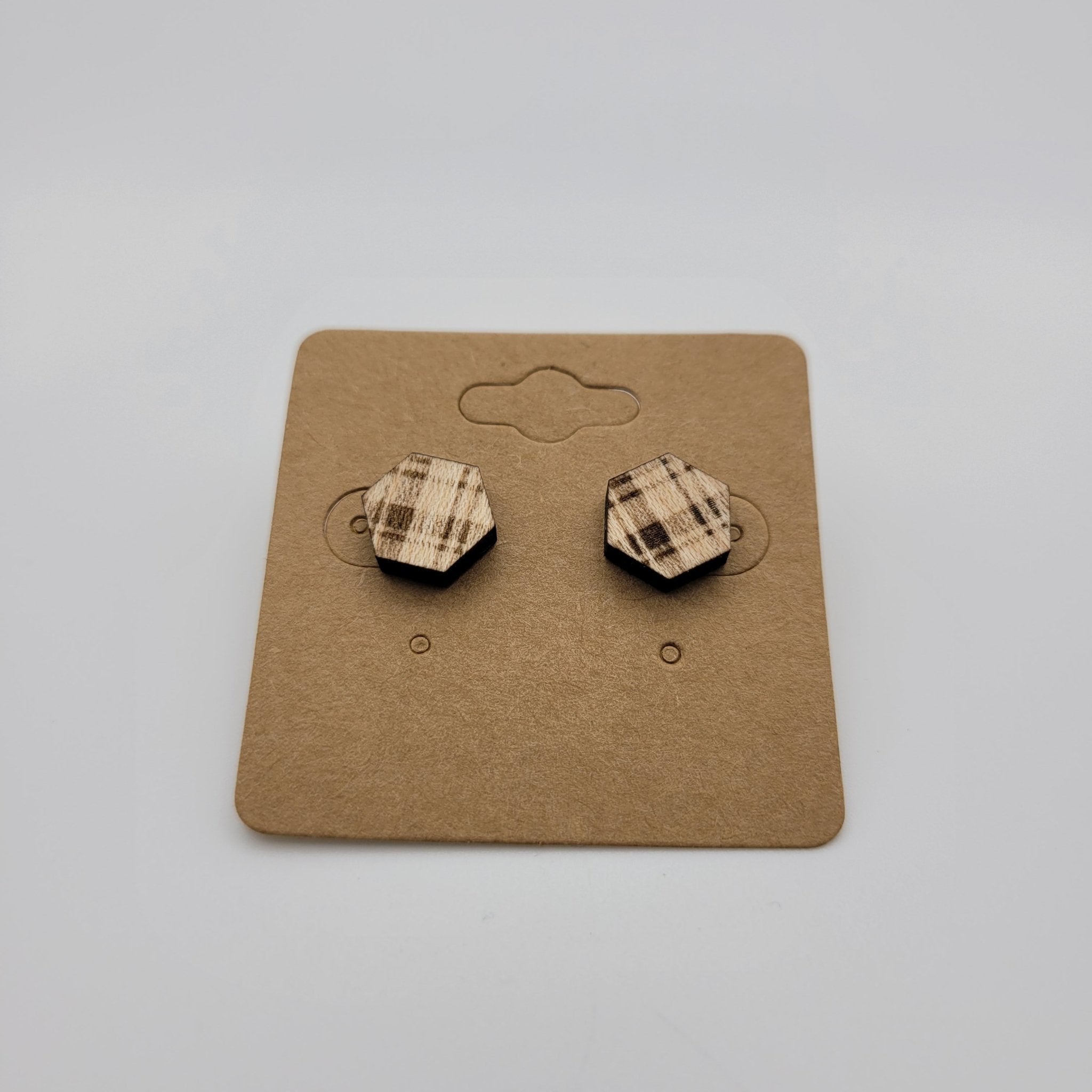 Buffalo Plaid Stud Earrings - 4 Arrows Creations