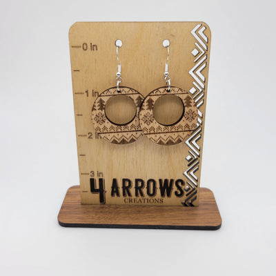 Christmas Sweater Wood Dangle Earrings - 4 Arrows Creations