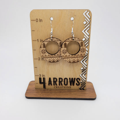 Christmas Sweater Wood Dangle Earrings - 4 Arrows Creations