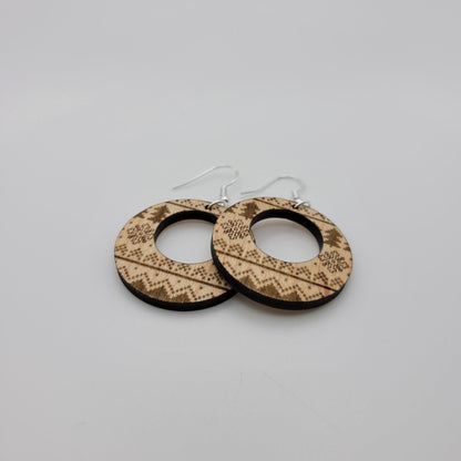 Christmas Sweater Wood Dangle Earrings - 4 Arrows Creations