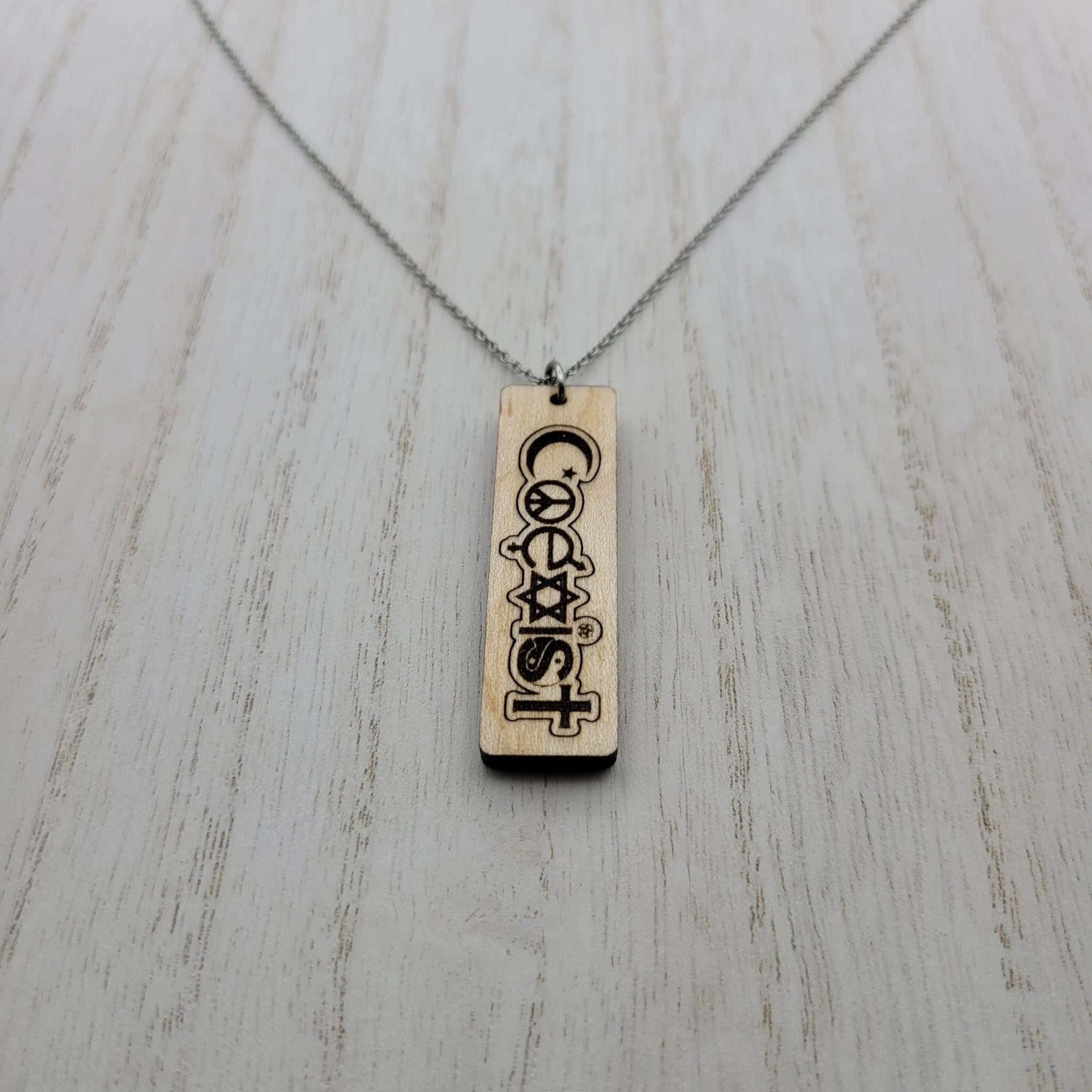 Coexist Wood Necklace - 4 Arrows Creations