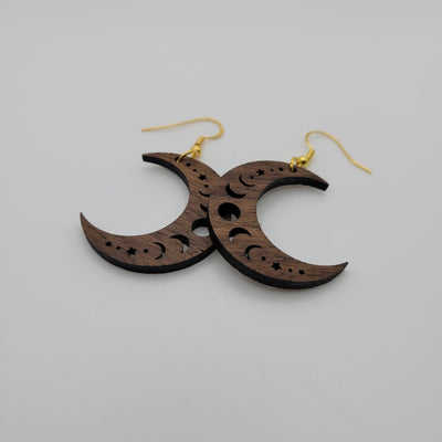 Crescent Moon Phases Dangle Earrings - 4 Arrows Creations