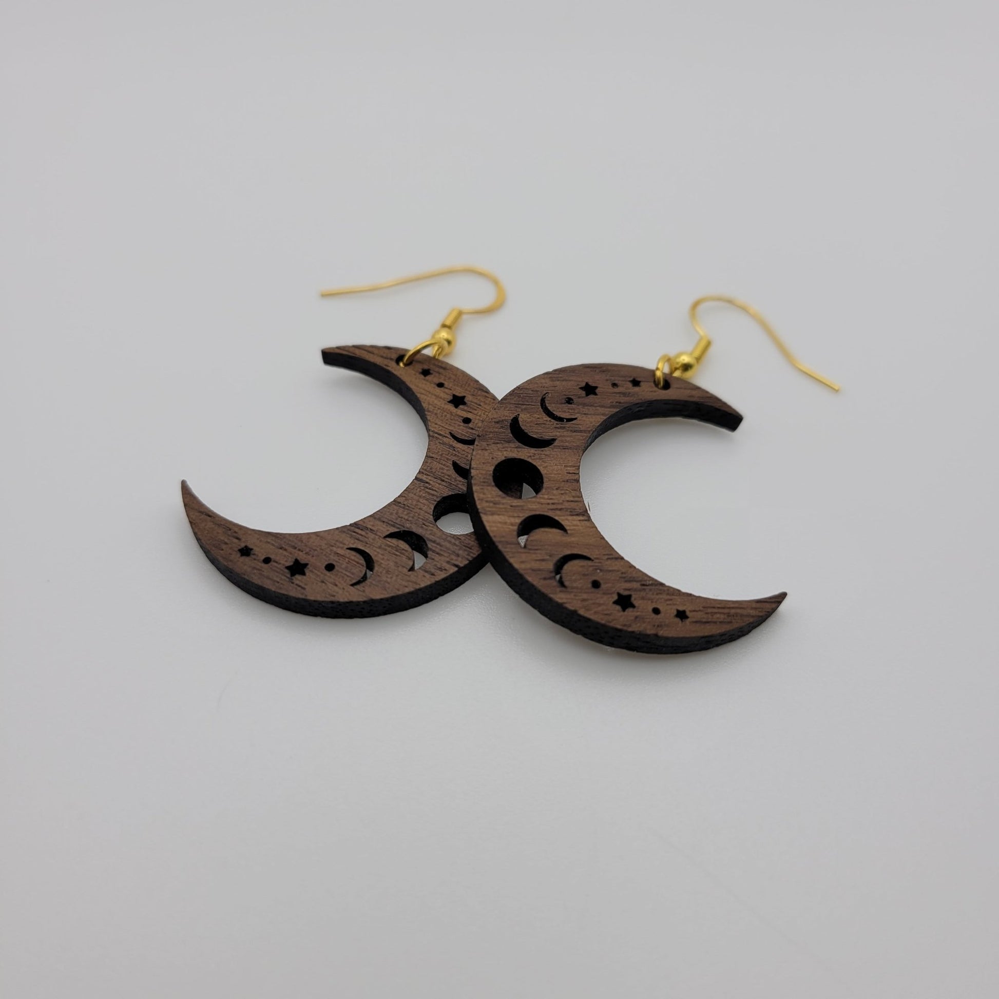 Crescent Moon Phases Dangle Earrings - 4 Arrows Creations