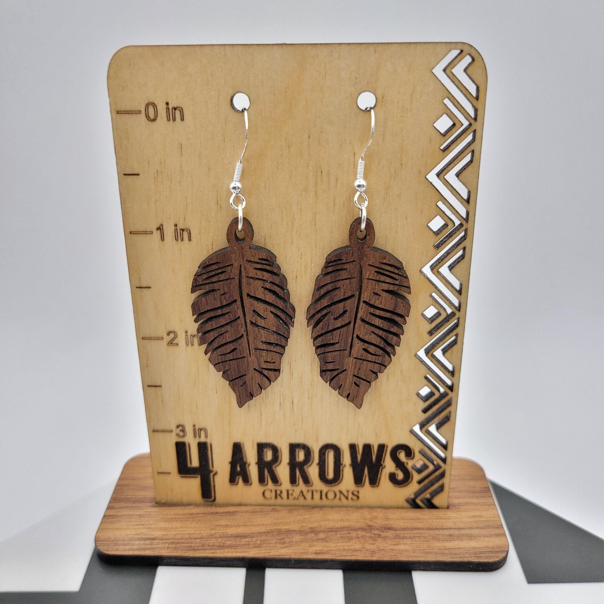 Dalisa Wood Earrings - 4 Arrows Creations