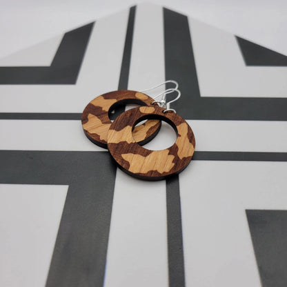 Dappled Vitiligo Earrings (round) - 4 Arrows Creations