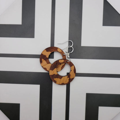 Dappled Vitiligo Earrings (round) - 4 Arrows Creations