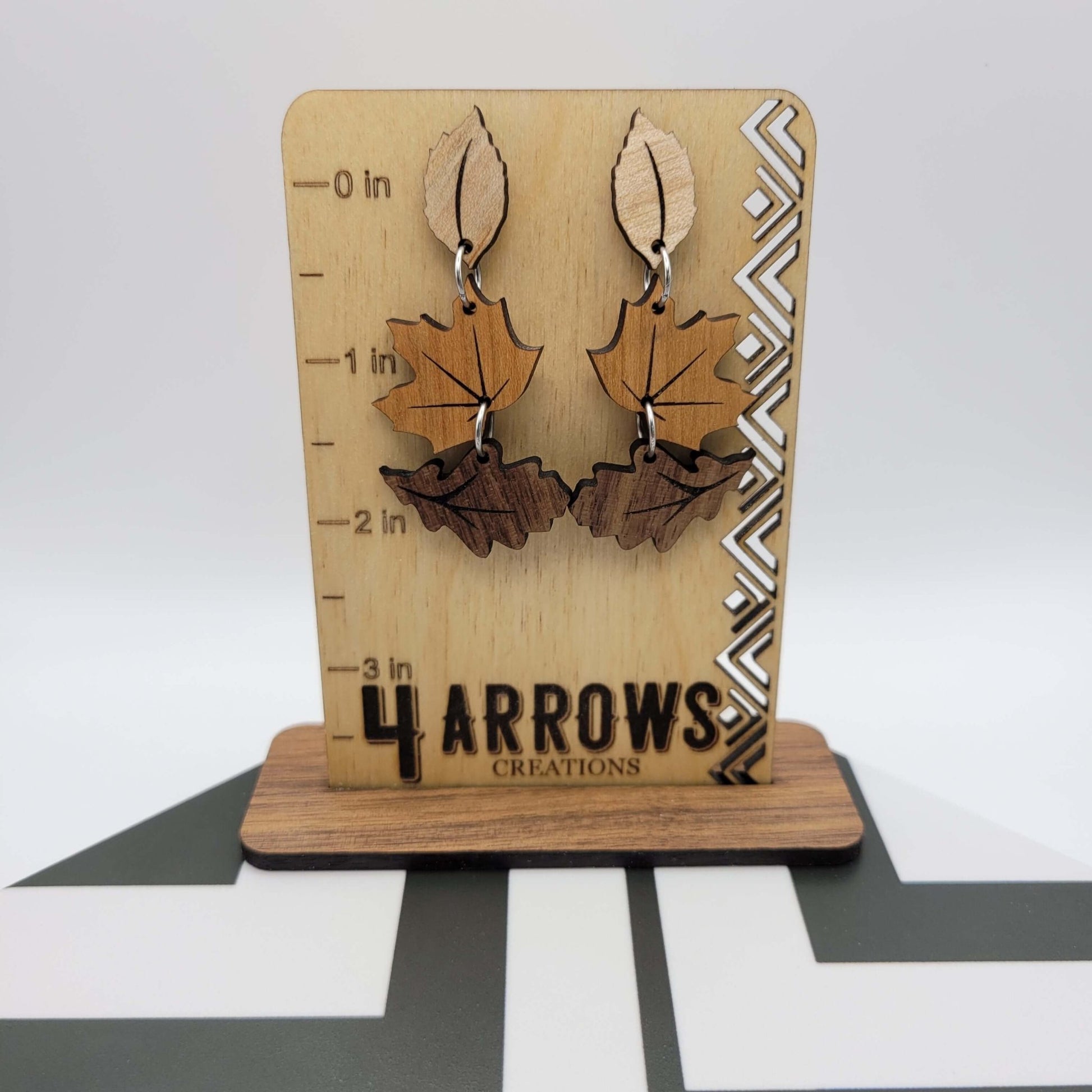 Fall Leaves Dangle Earrings - 4 Arrows Creations