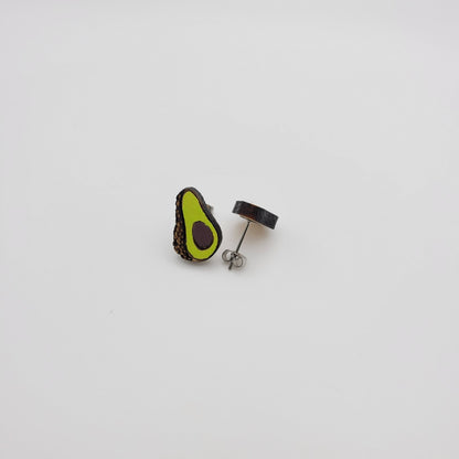 Hand Painted Avocado Stud Earrings - 4 Arrows Creations