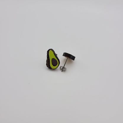 Hand Painted Avocado Stud Earrings - 4 Arrows Creations