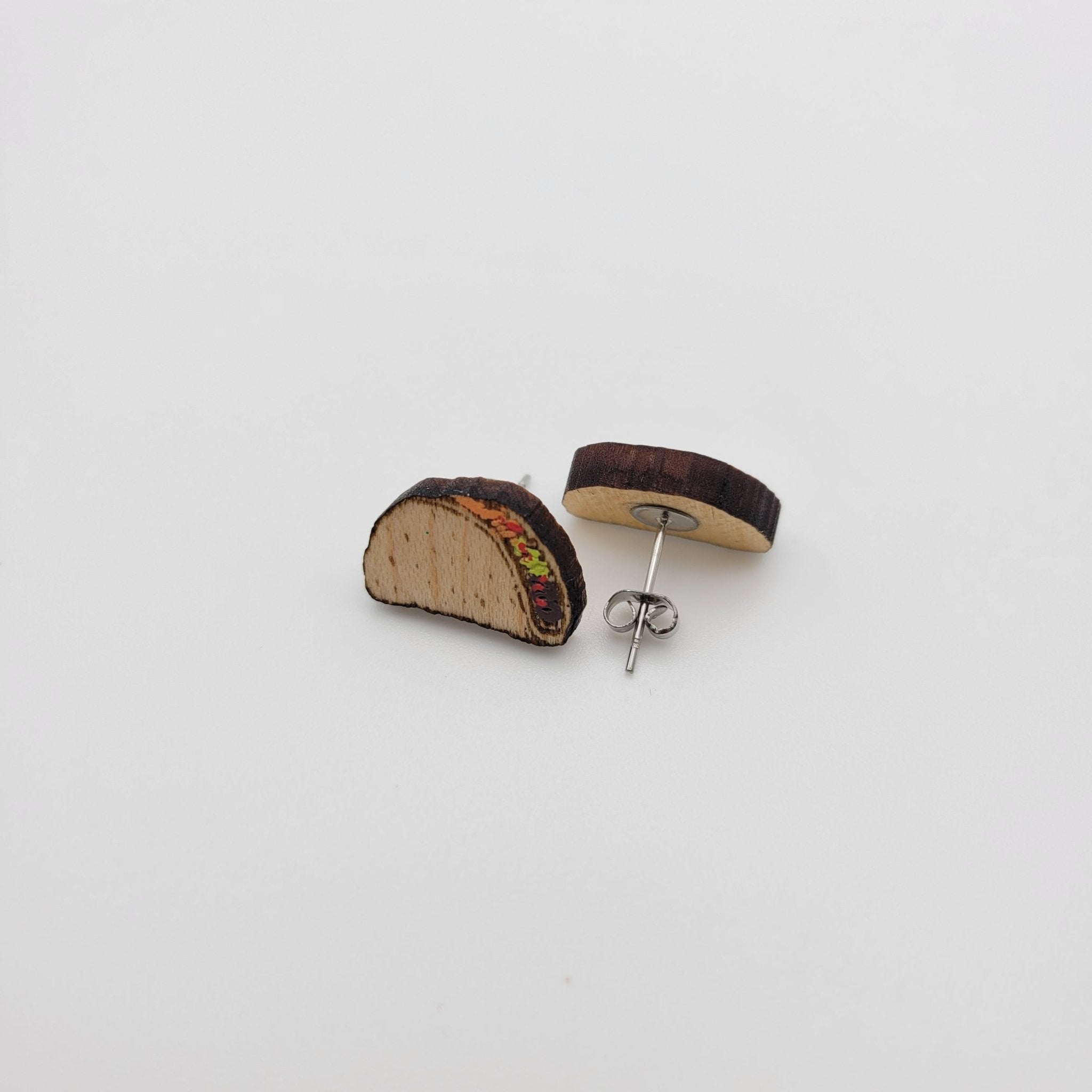 Hand Painted Taco Stud Earrings - 4 Arrows Creations