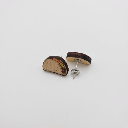 Hand Painted Taco Stud Earrings - 4 Arrows Creations