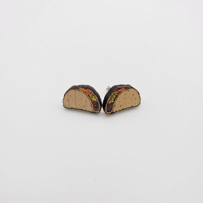 Hand Painted Taco Stud Earrings - 4 Arrows Creations