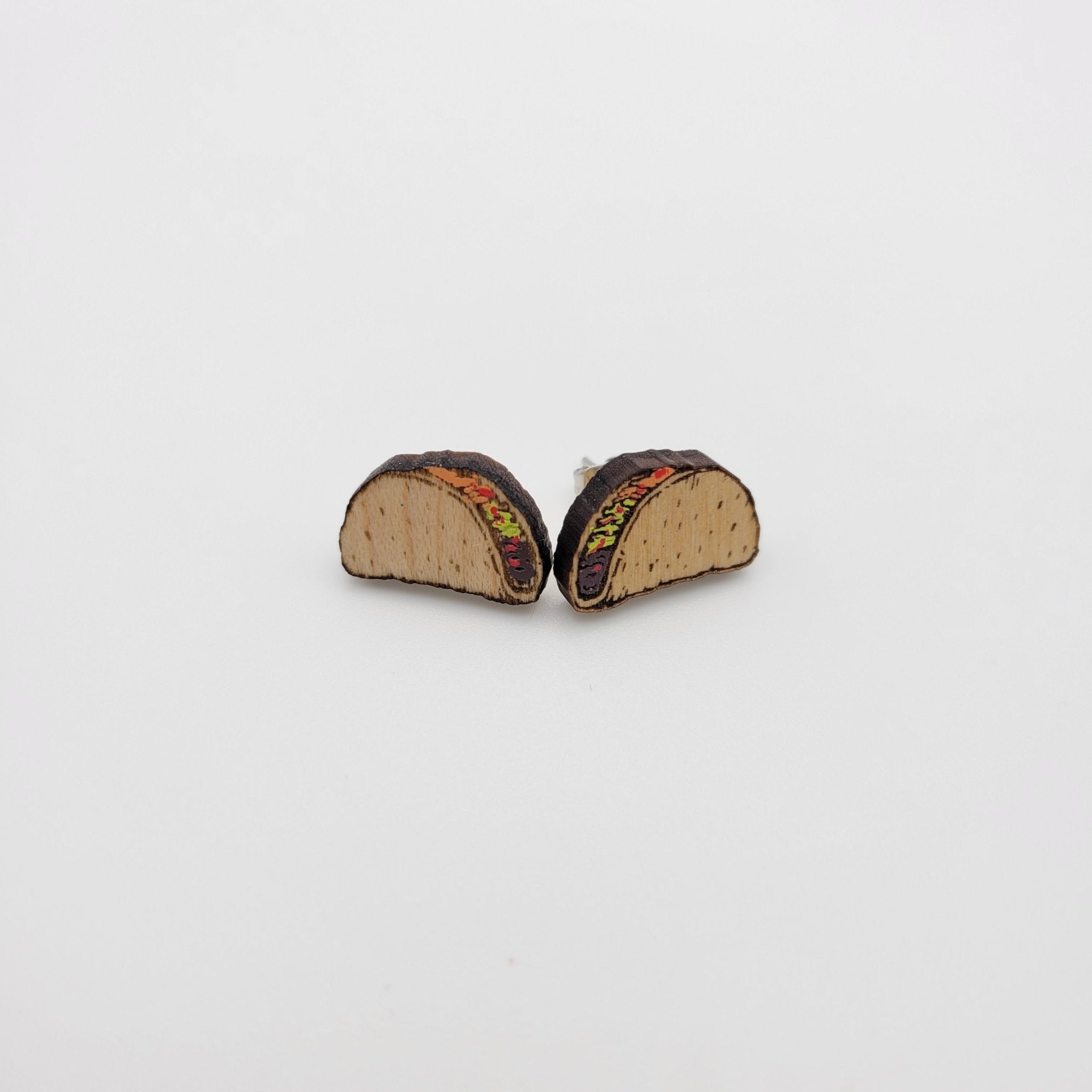 Hand Painted Taco Stud Earrings - 4 Arrows Creations