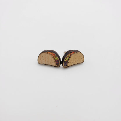 Hand Painted Taco Stud Earrings - 4 Arrows Creations