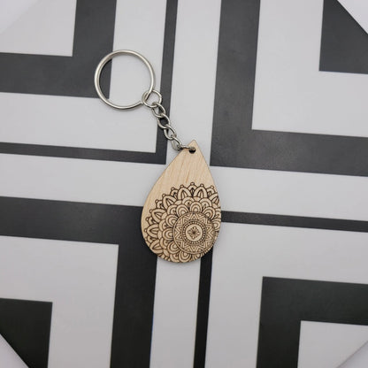 Mandala Teardrop Keychain - 4 Arrows Creations