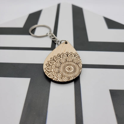 Mandala Teardrop Keychain - 4 Arrows Creations