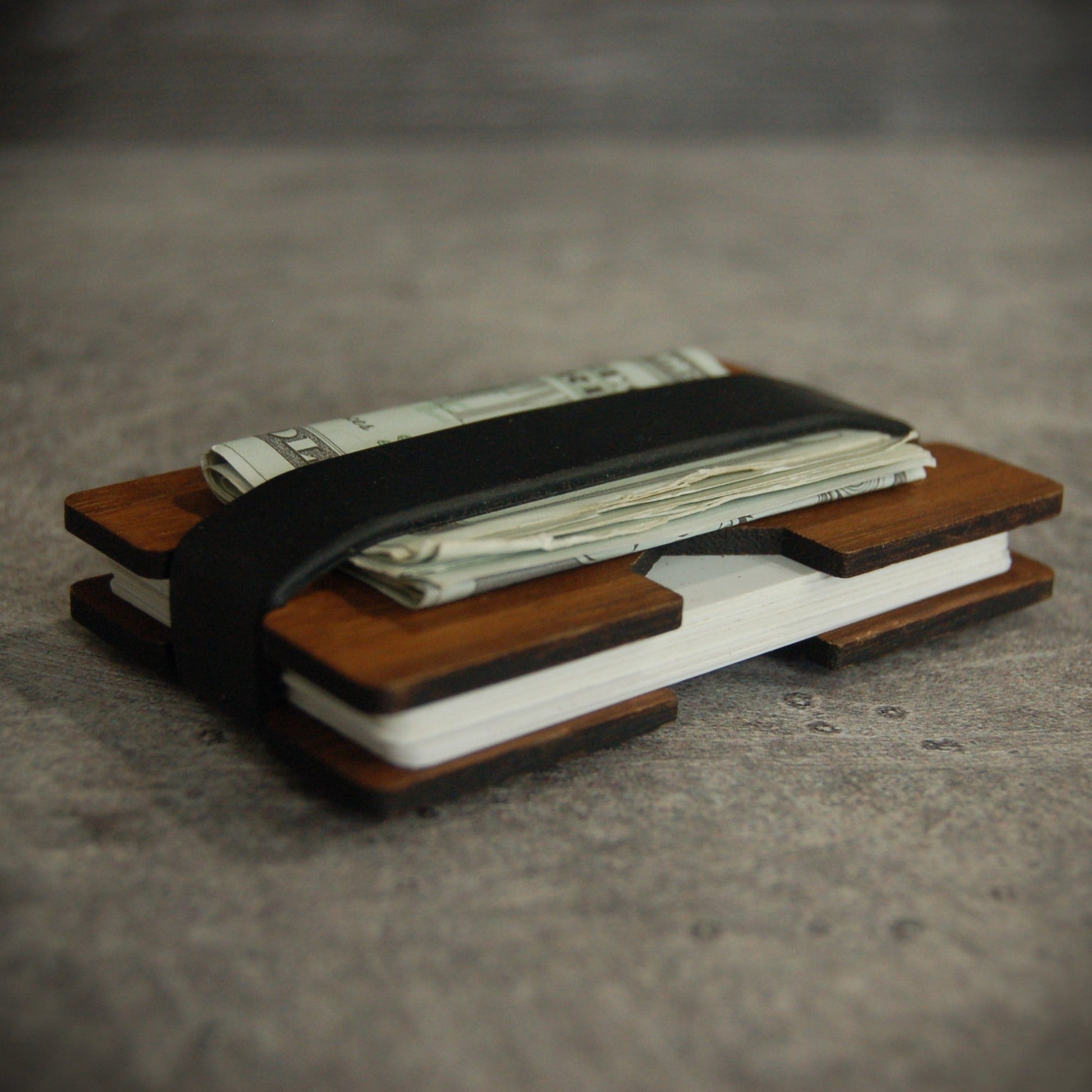 Minimalist Wood Wallet or Business Card Holder - 4 Arrows Creations