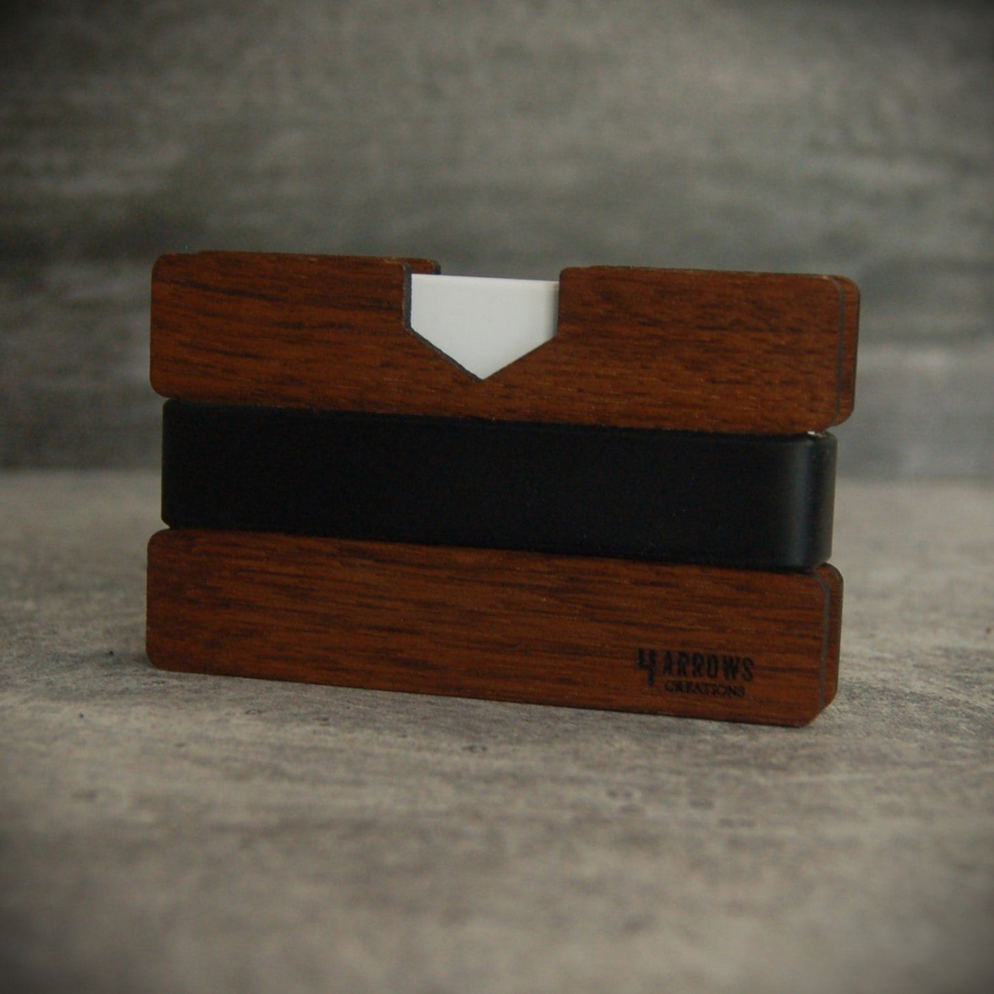 Minimalist Wood Wallet or Business Card Holder - 4 Arrows Creations