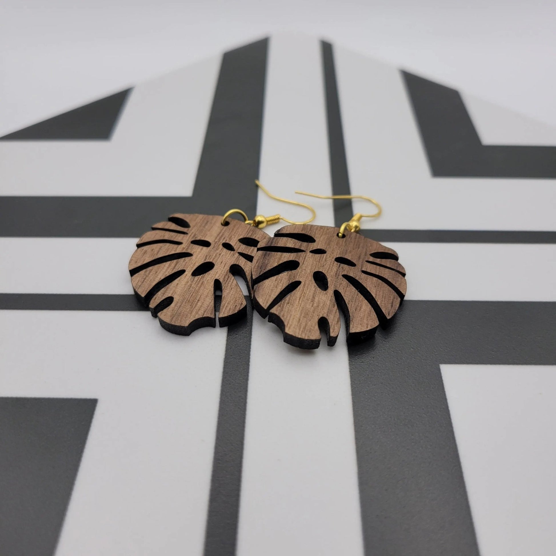 Monstera Leaf Earrings - 4 Arrows Creations