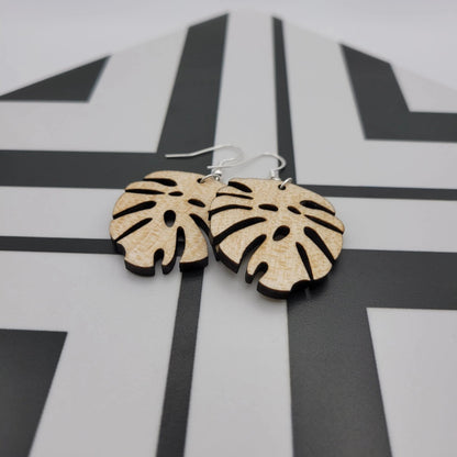 Monstera Leaf Earrings - 4 Arrows Creations