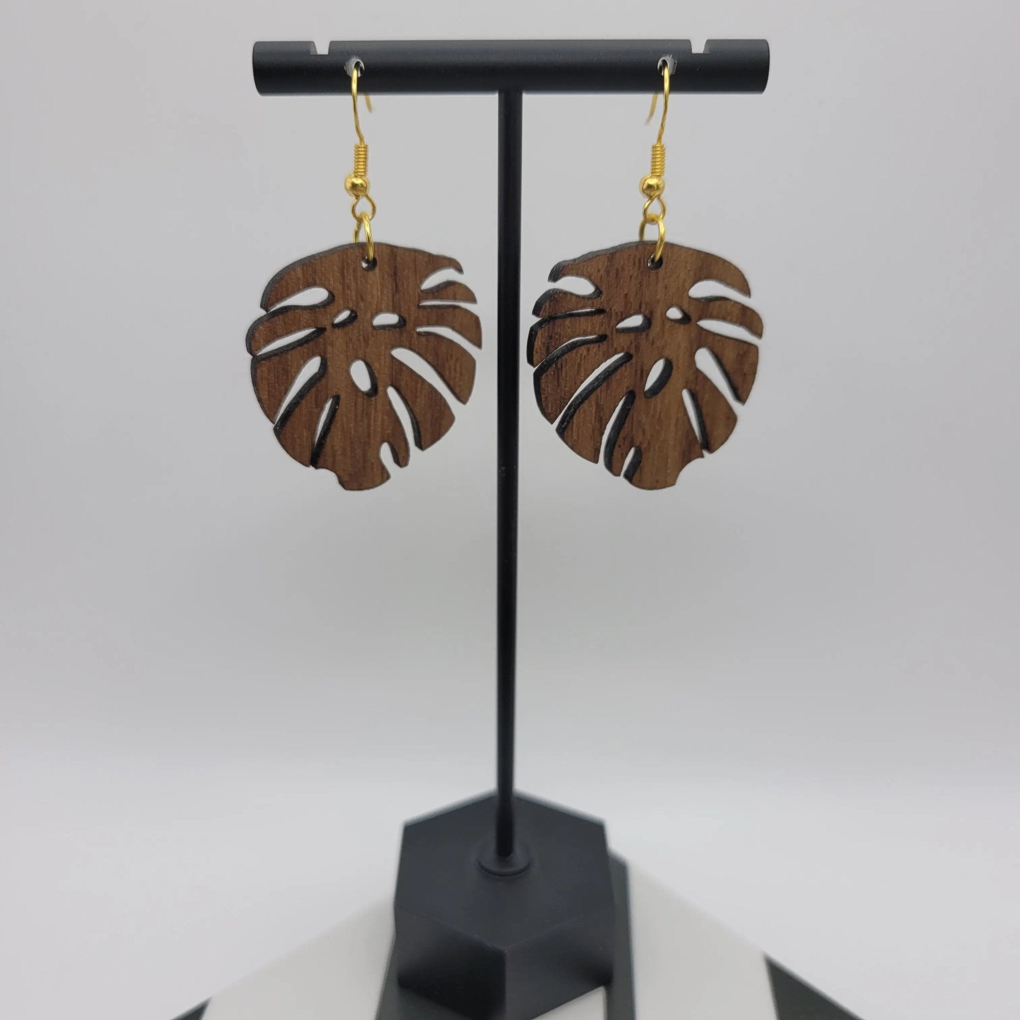 Monstera Leaf Earrings - 4 Arrows Creations