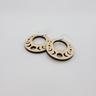 Moon Phases Dangle Earrings - 4 Arrows Creations
