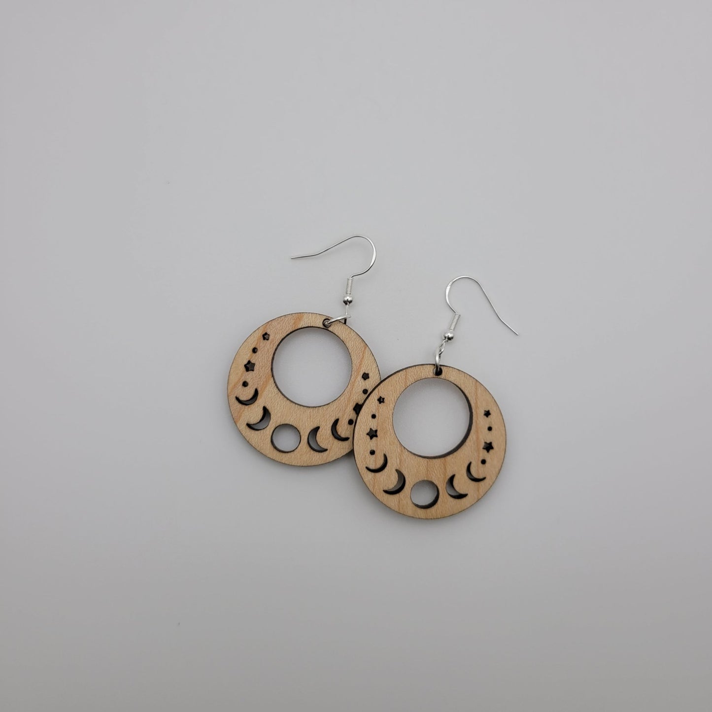 Moon Phases Dangle Earrings - 4 Arrows Creations