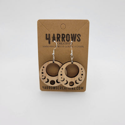 Moon Phases Dangle Earrings - 4 Arrows Creations