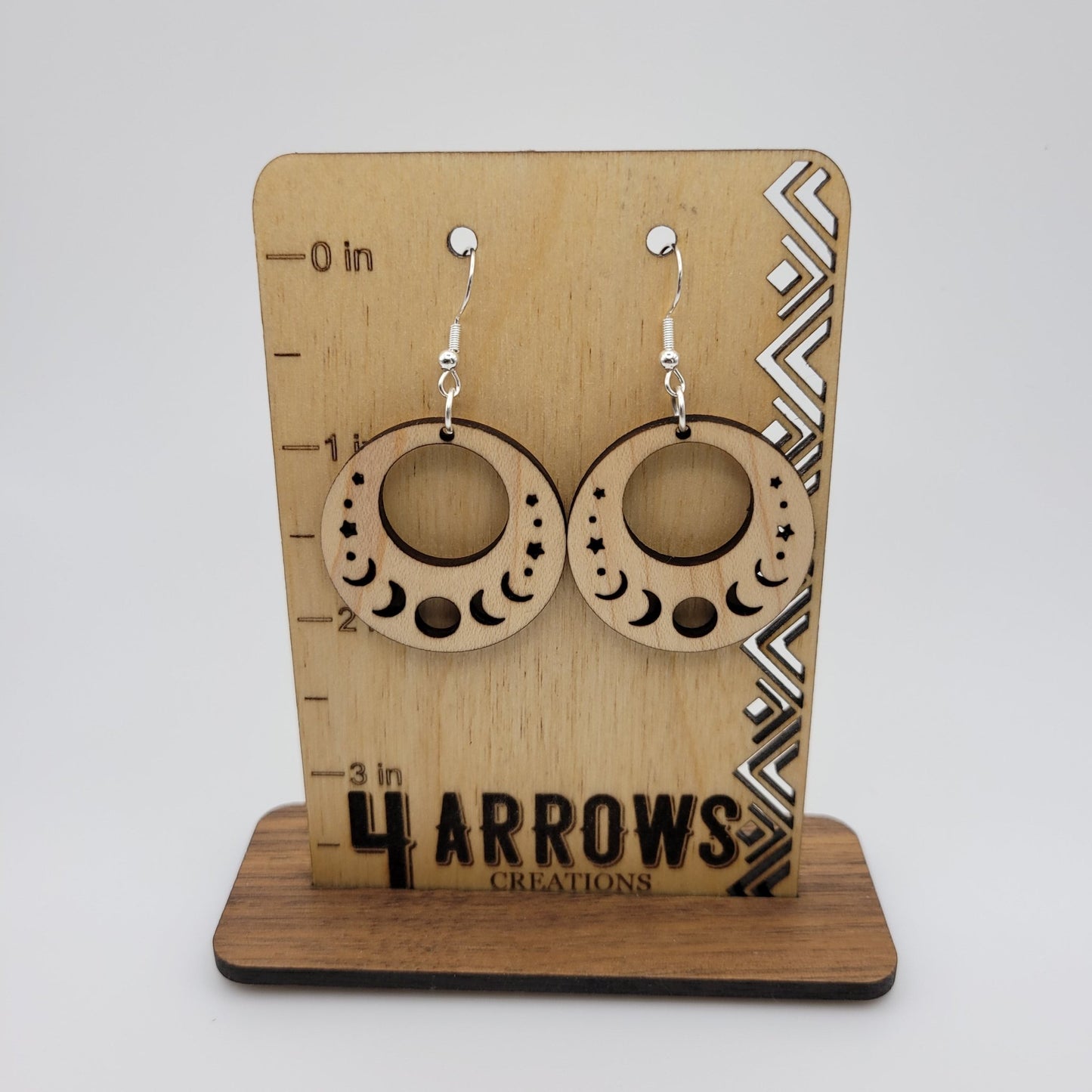 Moon Phases Dangle Earrings - 4 Arrows Creations