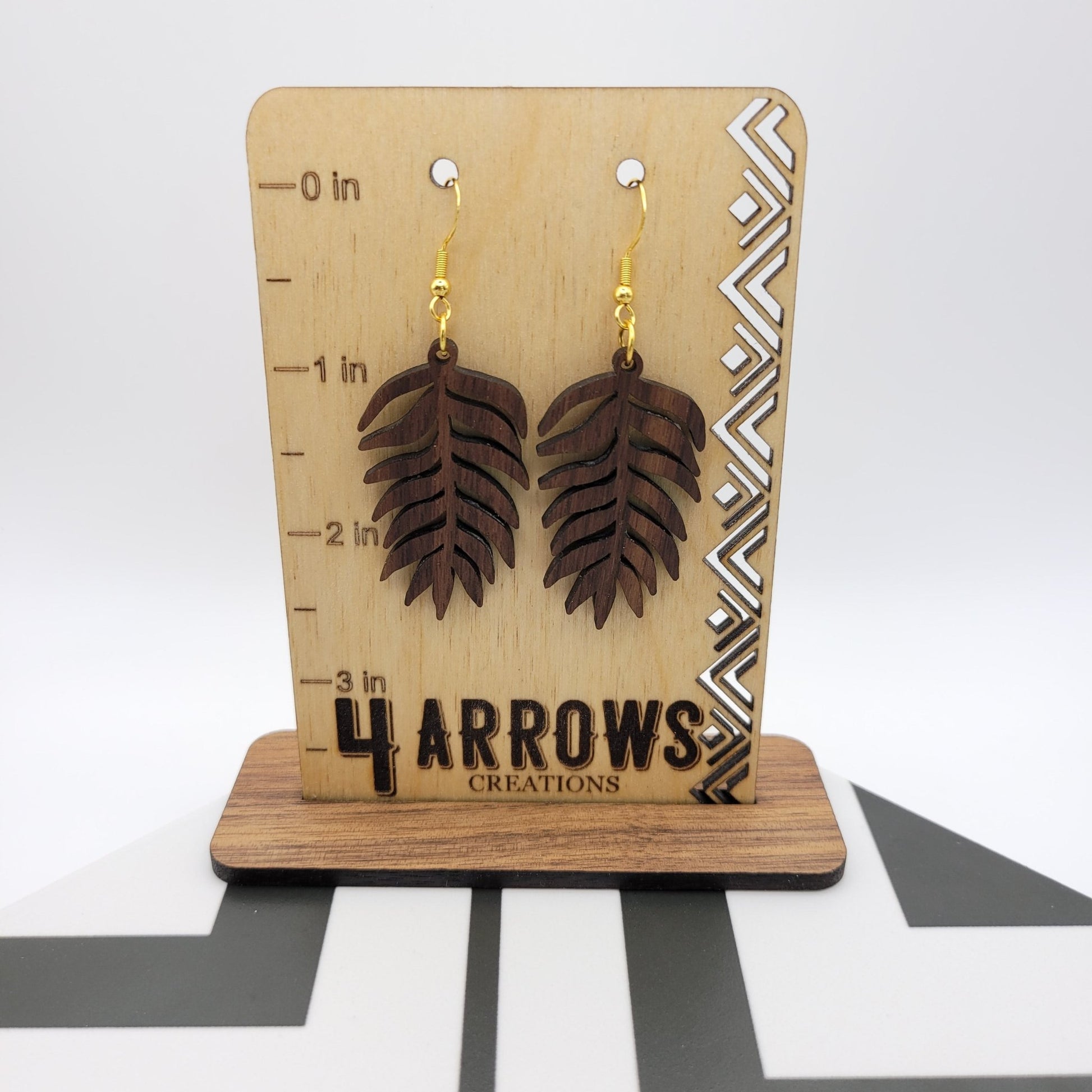 Olevia Wood Earrings - 4 Arrows Creations