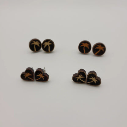 Palm Tree Studs - 4 Arrows Creations