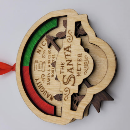 Santa Meter Christmas Ornament - 4 Arrows Creations