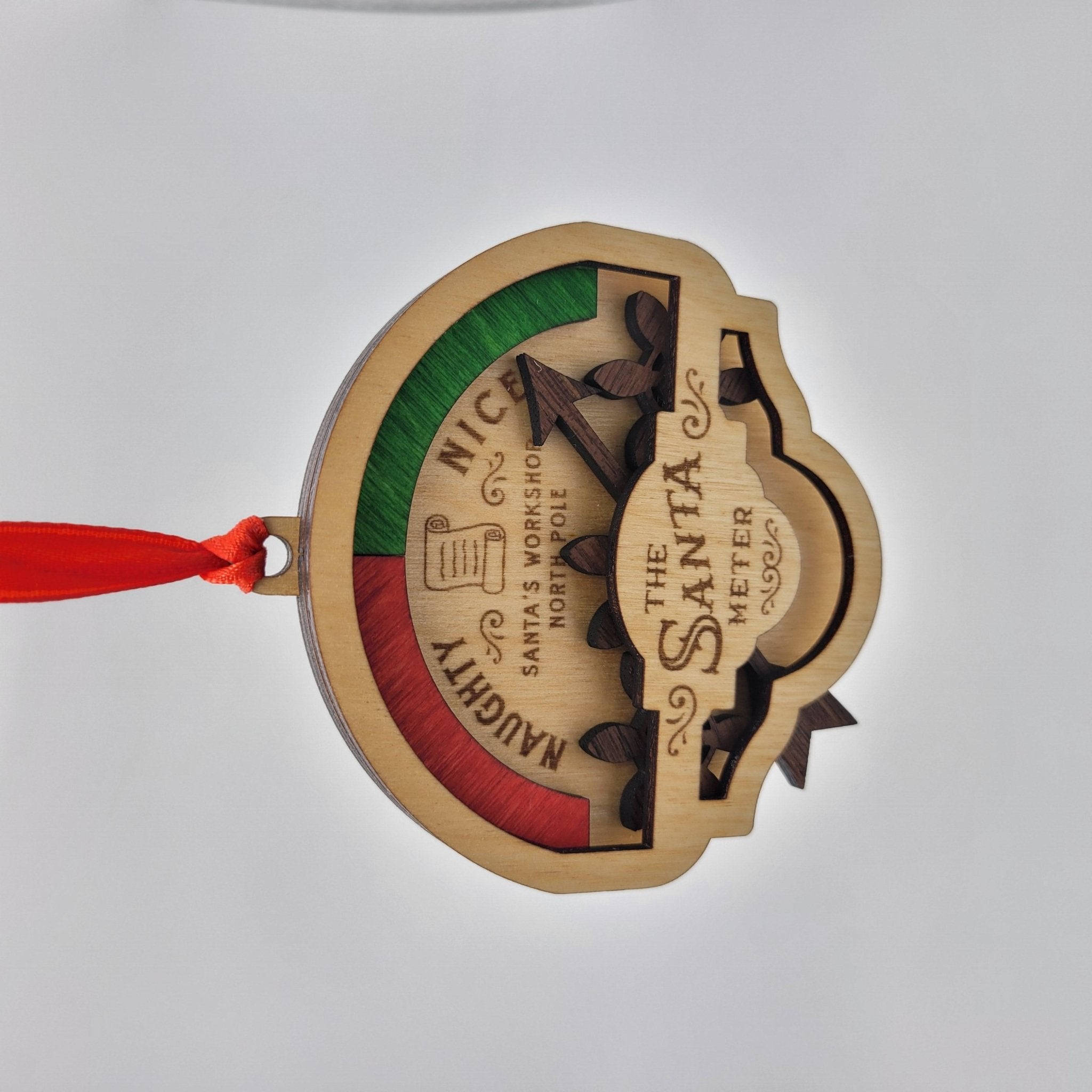 Santa Meter Christmas Ornament - 4 Arrows Creations