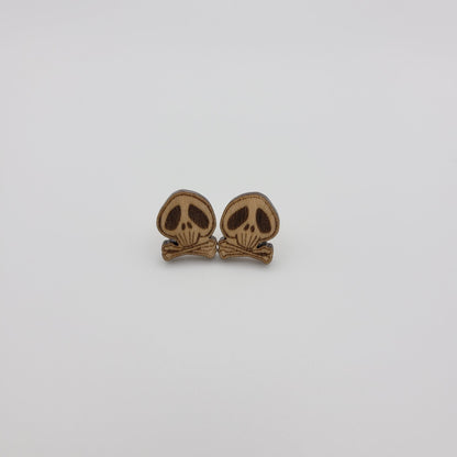 Skull and Crossbones Stud Earrings - 4 Arrows Creations