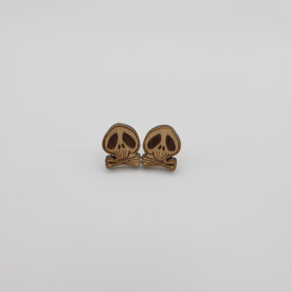 Skull and Crossbones Stud Earrings - 4 Arrows Creations