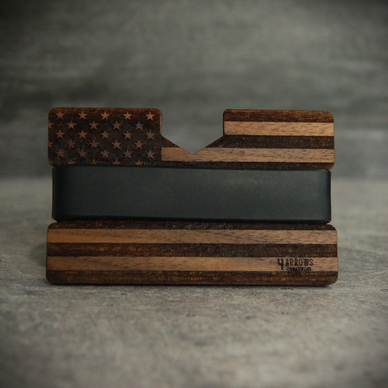 The American Flag Wood Wallet - 4 Arrows Creations