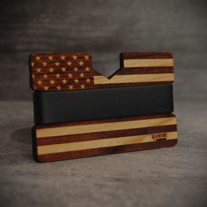 The American Flag Wood Wallet - 4 Arrows Creations