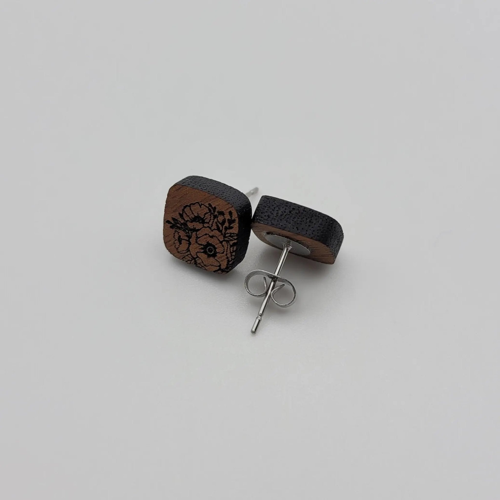 The Meadows Wood Stud Earrings - 4 Arrows Creations