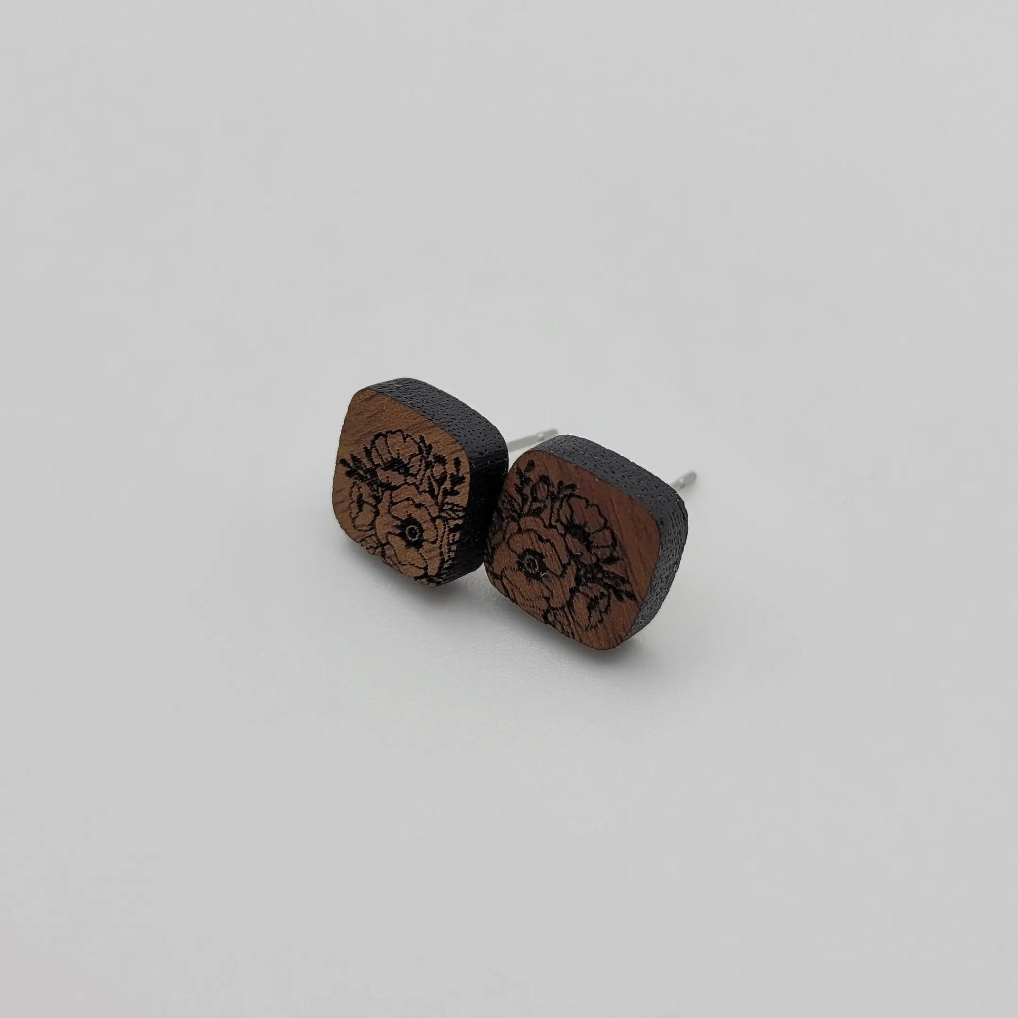 The Meadows Wood Stud Earrings - 4 Arrows Creations