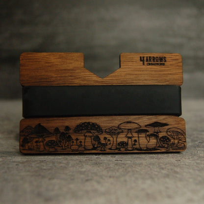 The Mushroom Wood Wallet - 4 Arrows Creations